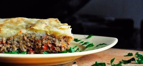 Картофельный пирог с грибной начинкой