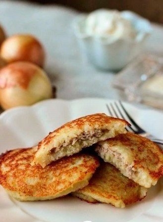 Картофельные драники с мясом