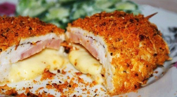 Шницель из куриной грудки "Кордон блю"