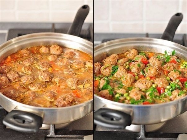 Яркое и сочное рагу, нежные и вкусные фрикадельки - обалденный обед или ужин для всей семьи!