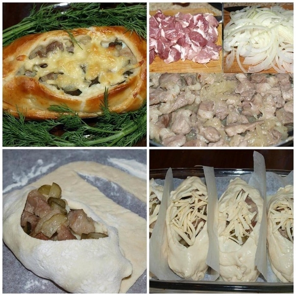 Лодочки из теста с картофелем