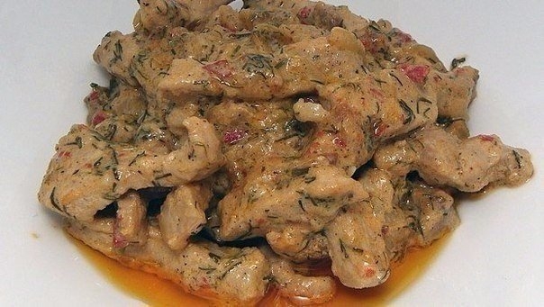 Рецепт классического и, можно сказать, легендарного блюда русской кухни - бефстроганов, из старой со Рецепт классического и, можно сказать, легендарного блюда русской кухни - бефстроганов, из старой со