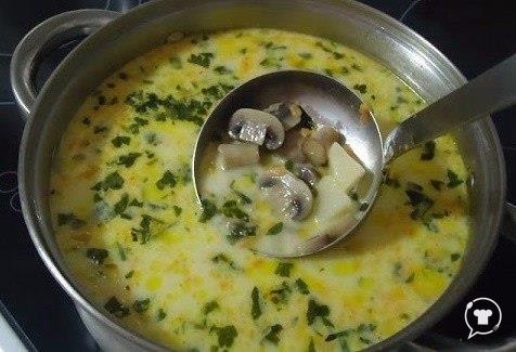 СЫРНЫЙ СУП С ГРИБАМИ