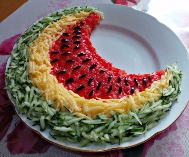 Восхитительный салат! Очень красивый и вкусный! Украшение праздничного стола!