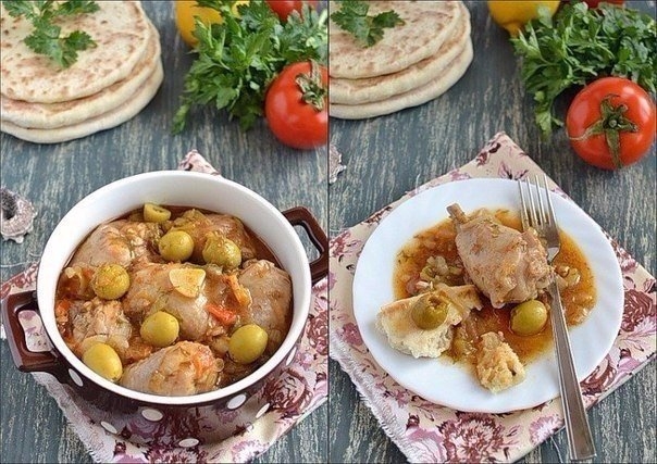 Я очень люблю эту курицу.....оливки придают ей такой замечательный аромат и вкус....соус просто ложк