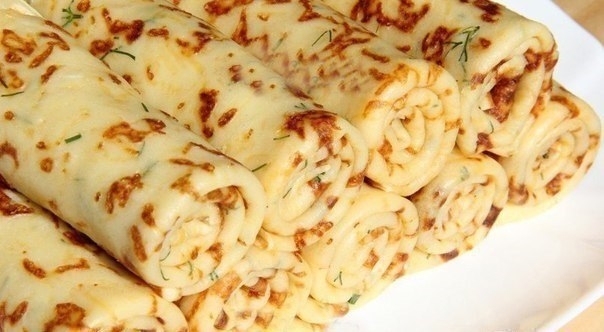 СЫРНЫЕ БЛИНЧИКИ С ЗЕЛЕНЬЮ