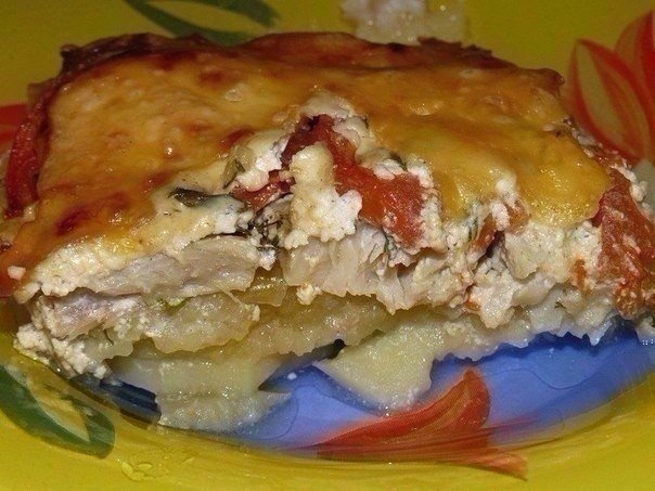 Обалденная вкусная запеканка картофельная с рыбкой Обалденная вкусная запеканка картофельная с рыбкой