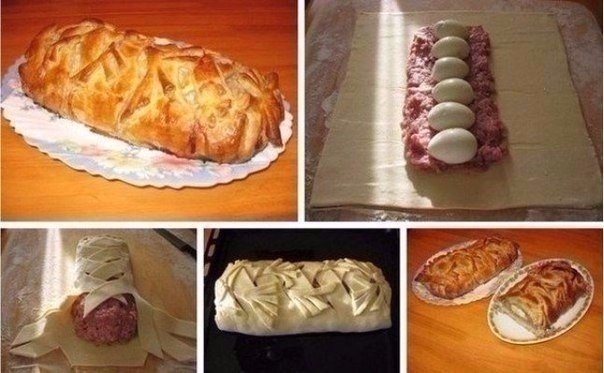 Мясной рулет в тесте по-домашнему. Мясной рулет в тесте по-домашнему.